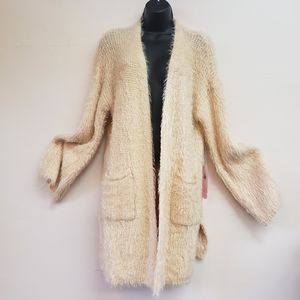 NWT Shaggy light Nude Peach Cardigan